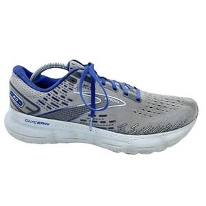 Brooks Glycerin 20 Running Shoes Mens Size 11 Gray Blue Cushioned Sneakers